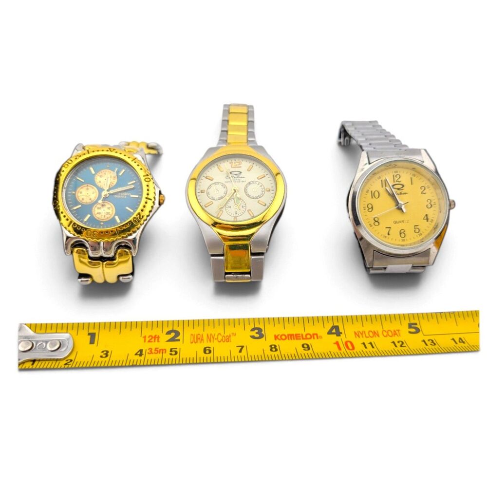 Q Collection K Collection Quartz Watches Lot of 3 Two Tone Untested